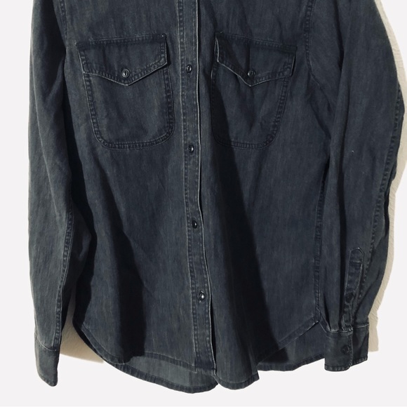 Madewell > Denim Snap-Button Western Shirt in Lunar Wash > M - Picture 7 of 11